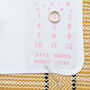 Personalised Scandi Hearts Baby Milestone Blanket, thumbnail 3 of 3