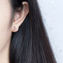 Sterling Silver Carrot Stud Earrings, thumbnail 2 of 5