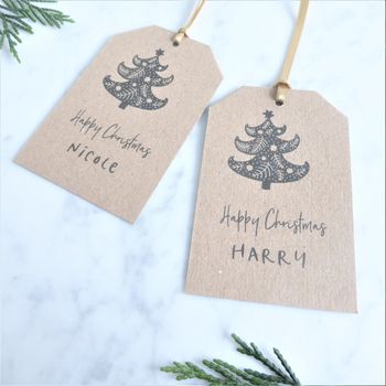 Children's Personalised Christmas Gift Tags Sting Ties, 2 of 2