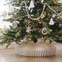 Cream Honeycomb Christmas Tree Skirt, thumbnail 1 of 4