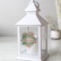 Personalised Floral Heart White Lantern, thumbnail 2 of 5