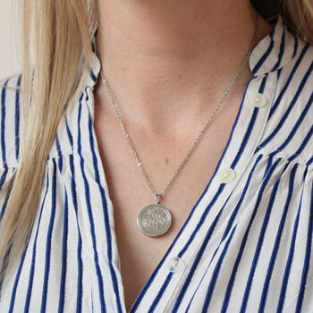 Personalised 1963 60th Birthday Sixpence Necklace, 3 of 5