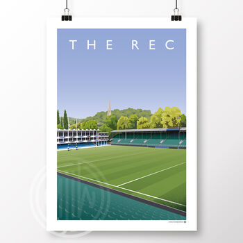 The Rec View From The East Stand Bath Rugby Poster, 2 of 6