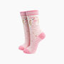 Fancy As Flock Flamingo Combed Cotton Socks In Pink, thumbnail 1 of 4