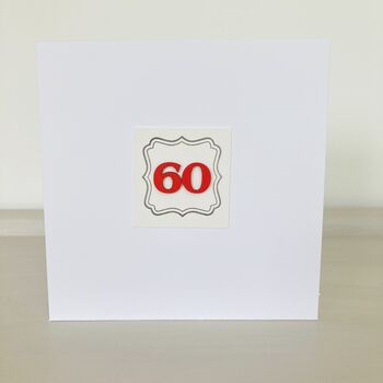 60th Handmade Card, 2 of 3