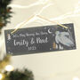 Personalised The Snowman Magical Adventure Hanging Slate Plaque, thumbnail 4 of 5