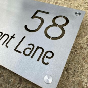 Stainless Steel House Name Sign, 6 of 12