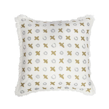 Xoxo Patterned Recycled Cotton Cushion Cover, 4 of 5