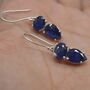 Sapphire Earrings: Gold Or Silver, Minimalist Jewelry, thumbnail 9 of 11