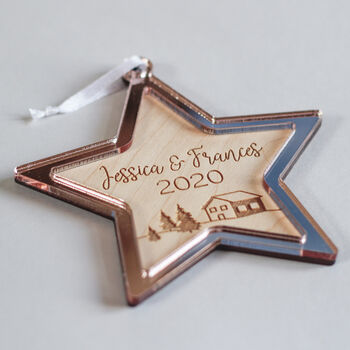 Personalised Couples Christmas Tree Decoration, 3 of 4