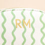 Personalised Small Green Wavy Lines Wash Bag, thumbnail 2 of 4