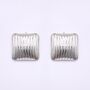 Teri Square Stud Vintage Style Textured Earrings, thumbnail 2 of 7