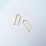 Large Arc Earrings In Gold, thumbnail 3 of 4
