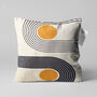 Orange And Black Geometric Abstract Cushion Cover, thumbnail 1 of 7