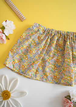 Liberty Of London Children's Skirt With Elasticated Waist Michelle Yellow, 3 of 3