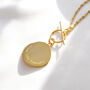 Trust The Timing Engraved 18k Gold Plated Necklace, thumbnail 1 of 3