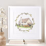 Personalised Watercolour Wreath House Sketch, thumbnail 2 of 5
