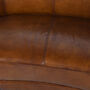 Italian Leather Curved Deco Sofa, thumbnail 3 of 3