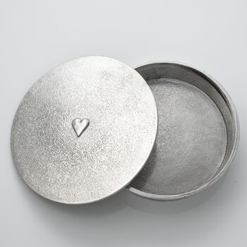 Personalised Cast Pewter Heart Trinket Box, 3 of 5