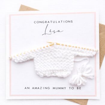 Mummy To Be Congratulations Card Pregnancy Announcement / Baby Shower, 4 of 5