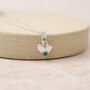 Sterling Silver Small Birthstone Heart Bracelet, thumbnail 7 of 8