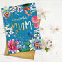Wonderful Mum Flowers And Gold Card, thumbnail 1 of 2