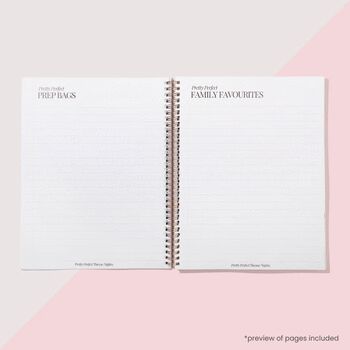 Green A4 Weekly And Monthly Meal Planner Book, 5 of 12