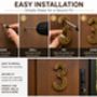 Hammered Brass House Number Plaque, thumbnail 5 of 12