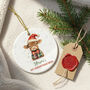Personalised Baby’s First Christmas Highland Cow Bauble, thumbnail 8 of 8