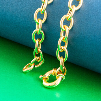 Classic Gold Plated Silver Belcher Chain Bracelet, 5 of 5