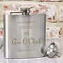 Personalised Classic Engraved Stainless Steel Hip Flask, thumbnail 2 of 8