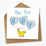 Baby Boy Card, It's A Boy, Baby Card Animals, thumbnail 1 of 2