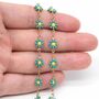 Turquoise Sun Flower Floral Choker Summer Necklace, thumbnail 7 of 8