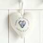 Personalised Linen 4th Wedding Anniversary Heart Gift, thumbnail 3 of 10