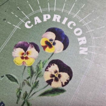 Capricorn Birth Flower Gift Pouch, 3 of 7