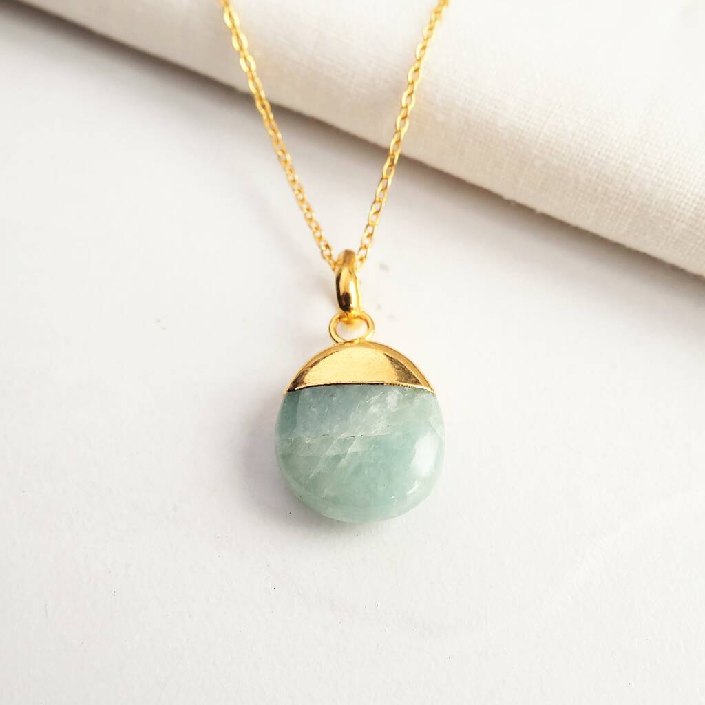 Aquamarine Tumbled Gemstone Necklace By Augusta Jewellery ...