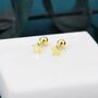 Tiny Star Screw Back Earrings In Sterling Silver, thumbnail 5 of 12