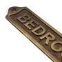 Custom Solid Brass Bedroom Plaque With Vintage Finish, thumbnail 3 of 11
