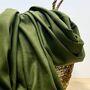 Super Soft Plain Pashmina Style Scarf In Army Green, thumbnail 2 of 3