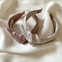 Satin Knotted Headband Pink Or Taupe, thumbnail 2 of 6