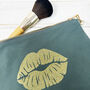 Glitter Lips Print Makeup Bag, thumbnail 2 of 11