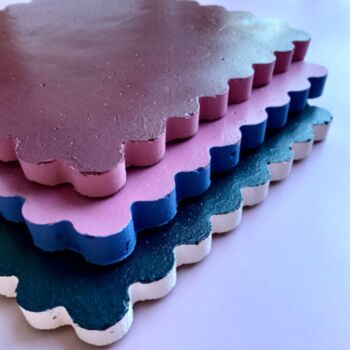 Scallop Edged Flat Square Tray, 2 of 4