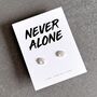 Never Alone Paw Earrings In Sterling Silver, thumbnail 1 of 5