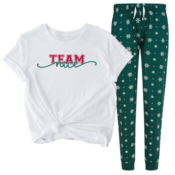 Family Christmas Pyjamas With Green Snowflakes, 5 of 12