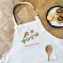 Personalised Robin Christmas Apron, thumbnail 3 of 8