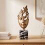Abstract Face Sculpture Yellow Gold Decorative Bust, thumbnail 5 of 7