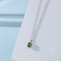 Genuine Green Jade Oval Necklace In Sterling Silver, thumbnail 7 of 11