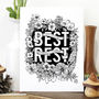 'Do Your Best Forget The Rest' Hand Lettered Print, thumbnail 1 of 8