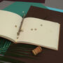 Personalised Wedding Guest Book Recycled Leather, thumbnail 2 of 4