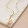 Engraved Gold Plated Capricorn Zodiac Necklace, thumbnail 4 of 9